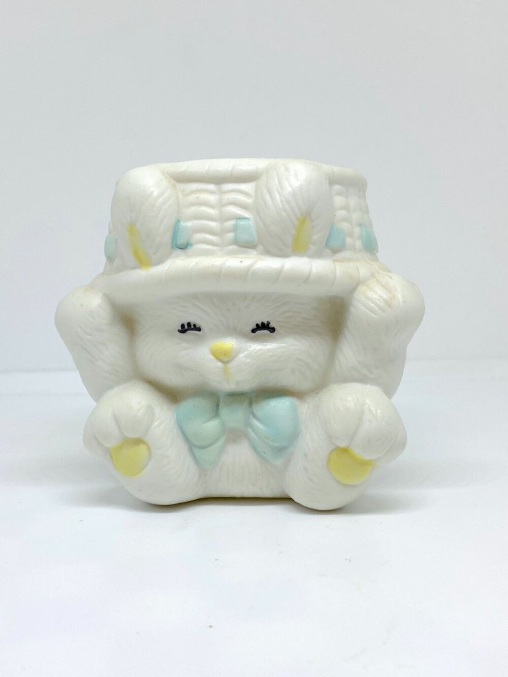 Vintage Giftco Easter Bunny Votive Candle Holder Ceramic Hand Painted Taiwan